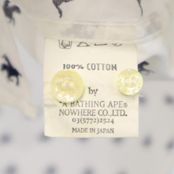 A BATHING APE made in Japan Overall handle Long sleeve shirt M Men's Used