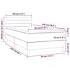 3140095 vidaXL Divan Bed with Mattress Blue 80x200 Cm Fabric
