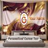 Custom Name Text Tapestry Galatasaray FC Personalized Polyester Wall Tapestry For Bedroom And Room