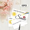 50 Pieces, Rainbow Thank You Cards, Smile Cards, Comfort Cards, ‘Hope This Makes You Smile’ Gift Wrap Cards