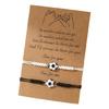 Matching Friendship Braided Soccer Bracelets for Couples Birthday Gifts for Him Her Adjustable Braided Jewelry