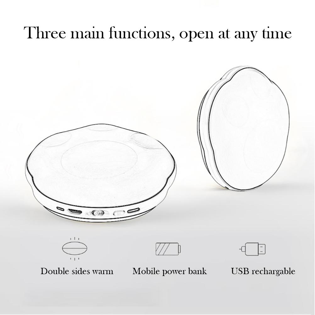 Kreskówkowy Niedźwiedzi Łapa Ogrzewacz do Rąk Grzejnik 5000mAh USB Ładowalny Power Bank Ogrzewacz do Rąk Prezent