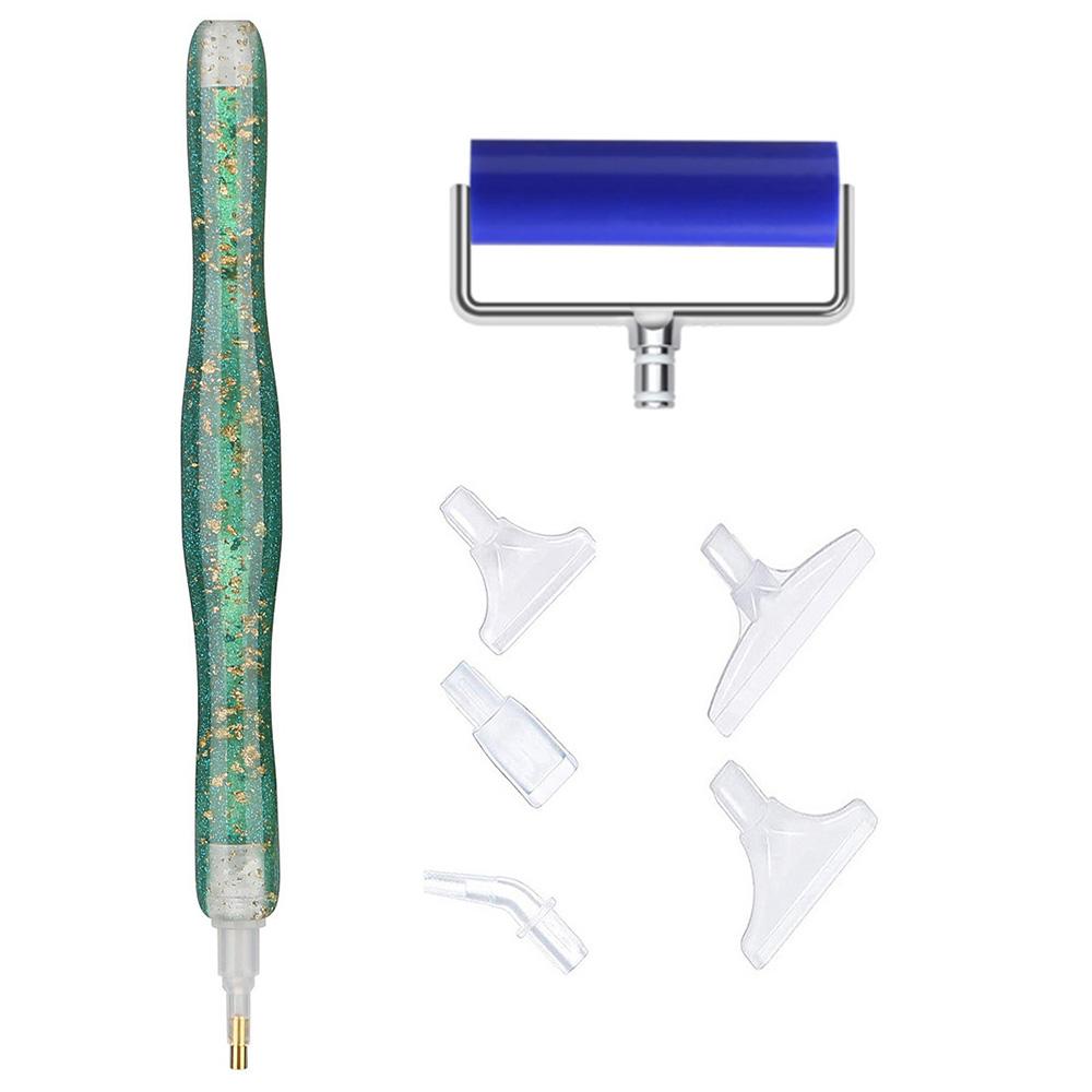 5D Glitter Diamond Painting Pen Rubber Roller Point Drill Pens Multi Placer Tips Kits Diamond Embroidery Cross Stitch DIY Craft