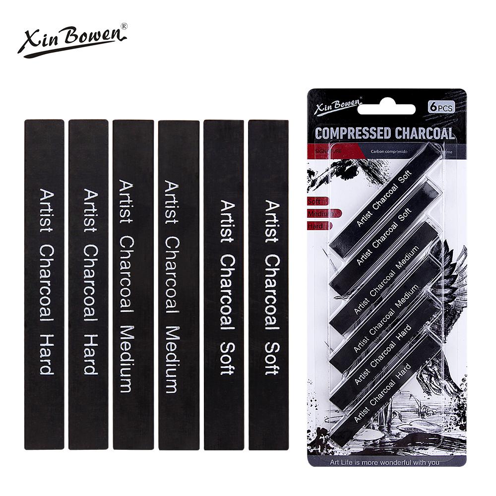 

Graphite Sketch Wood Carbon Strip Set, Art Student Painting, Charcoal Pencil, Solid, Wholesale, 6Pcs 6pcs
