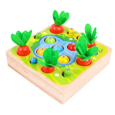 Happy Farm Puzzle: Karotten ziehen, Formen zuordnen, magnetisches Angelspiel, Fangspielzeug