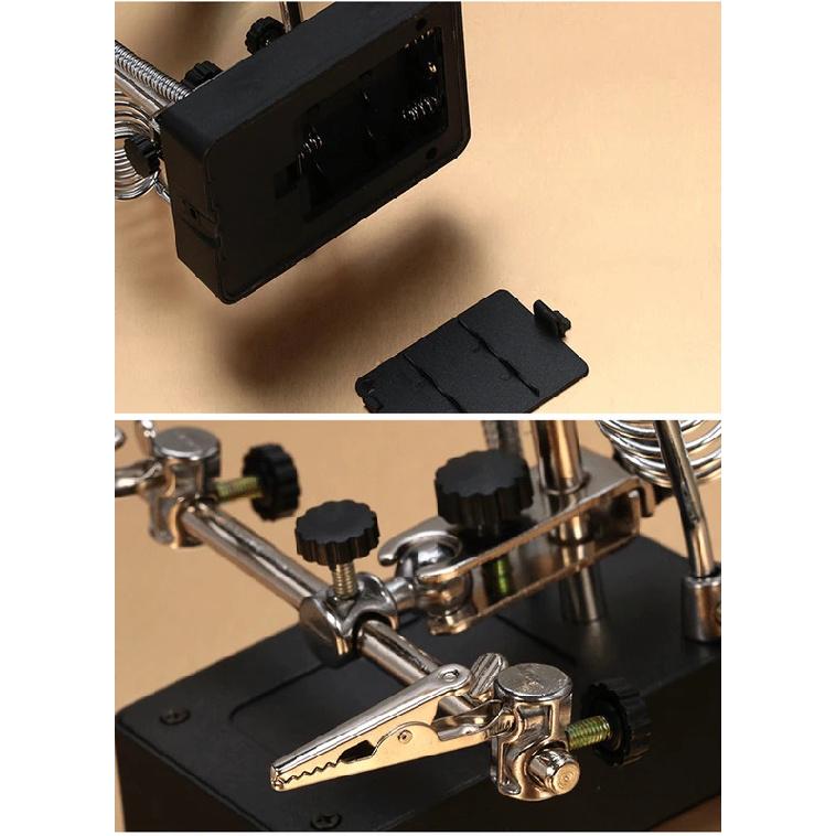 Magnifying Glass With Professional Led Light Electronic Welding Magnifier for Soldering Works Third Hand for Soldering Repair