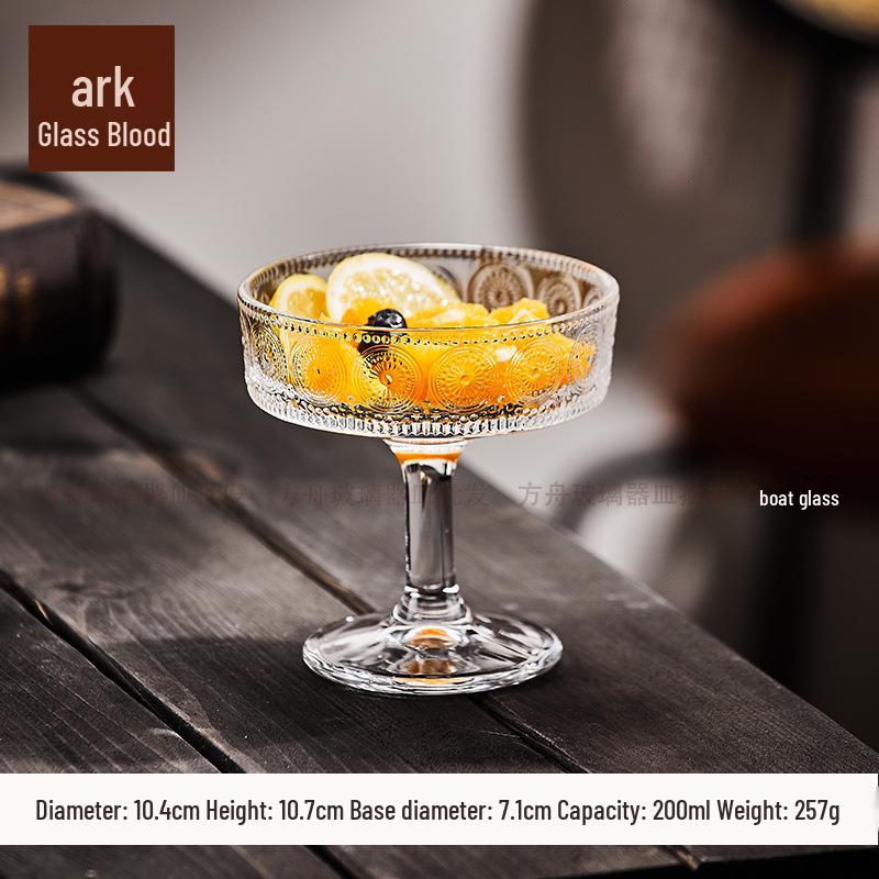 

Минималистичный бокал с широким горлом на ножке для шампанского, мартини, коктейлей, десертов и вина