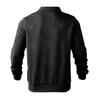 Man Hoodie Half Zip Sweater Pullover Long Sleeve Knit Top Loose Fit Geometric Pattern Casual Shirt Ribbed Cuff Hoodies