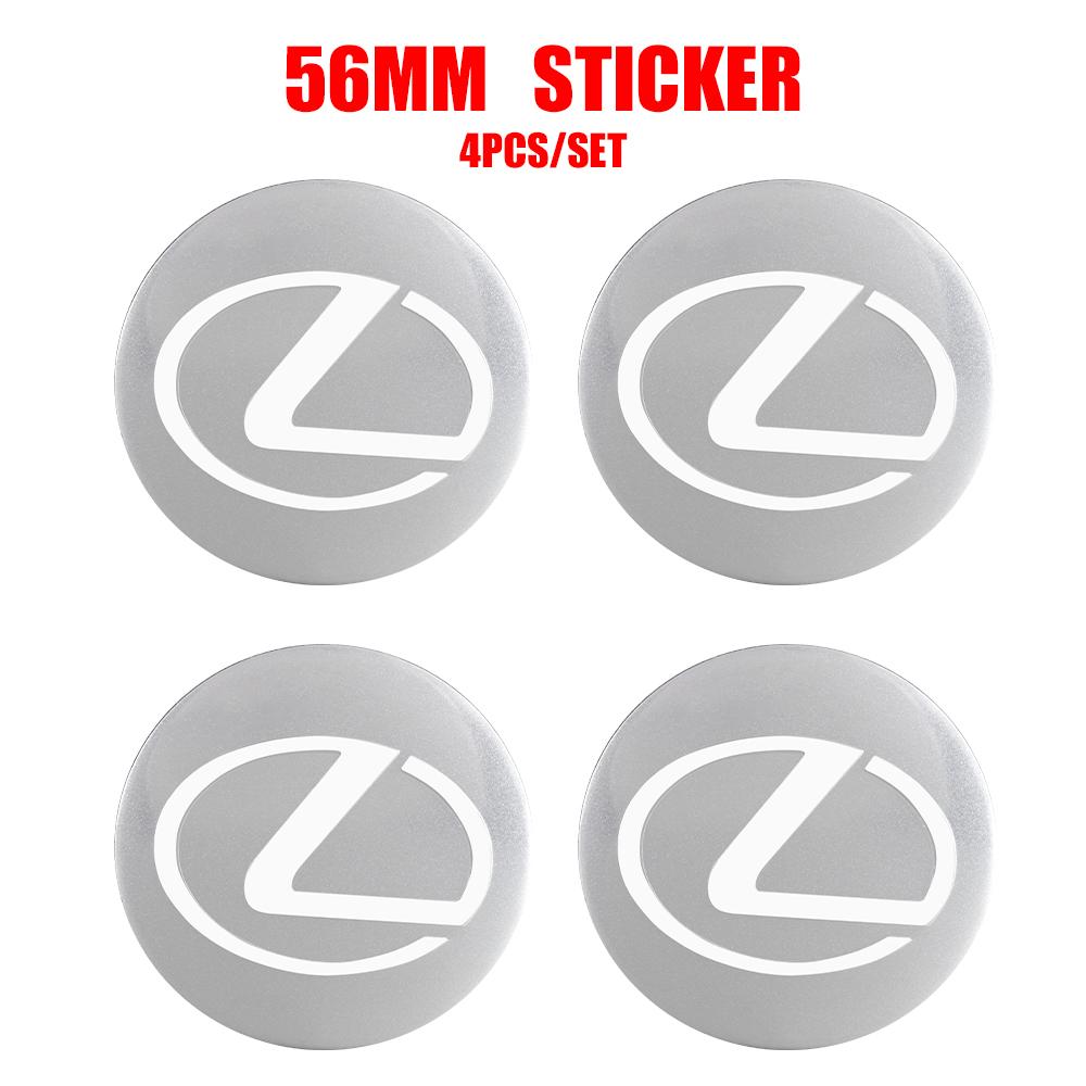 4Pcs 56MM Car Aluminum Metal Wheel Hub Center Cap Sticker Logo Decor For Lexus CT200h NX300h RX300 RX330 EX300h F Sport IS RX NX