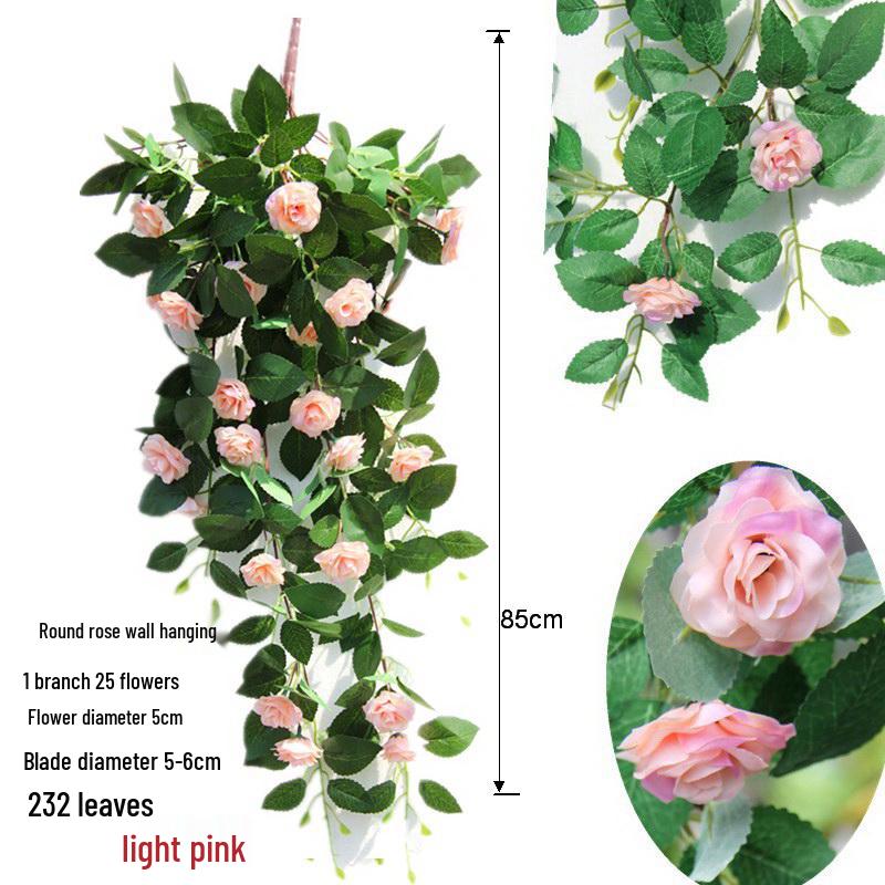 Artificial Rose Vine Hanging Decor for Walls and Ceilings