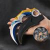 Valorant Celestial Shadow Karambit Modell Spielzeug 16cm 6,3 Zoll Metall Nicht Scharf Rotierend Sammlerstück Replik Mit Scheide