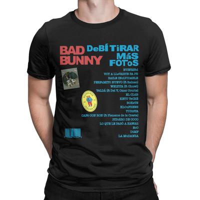 Men's T-Shirt Bad Bunny Debi Tirar Mas Fotos DTMF Vintage 100% Cotton Tees Short Sleeve T Shirt O Neck Clothes Graphic