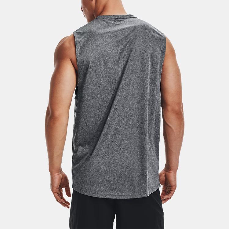 Under Armour Velocity Muscle Breathable Training and Sports Tank Top Men Tops Grey 1327972-012