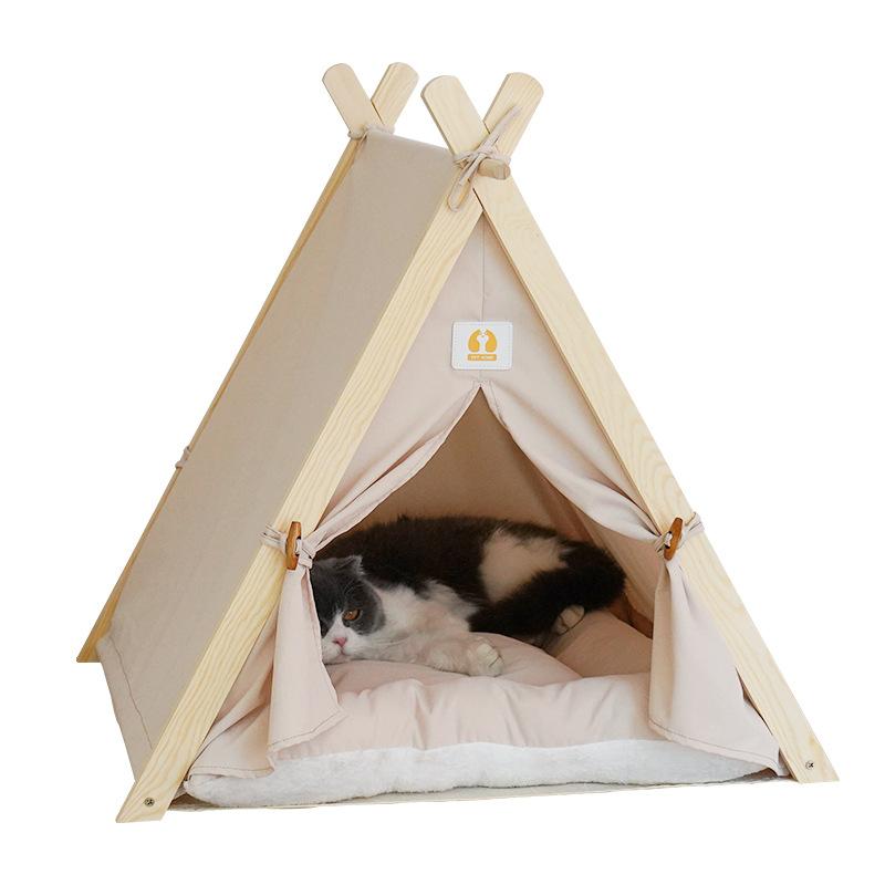 Husdjurstält boet Canopy Design Japansk och koreansk stil kabin kattsand Lyxmodeller för hundar och katter