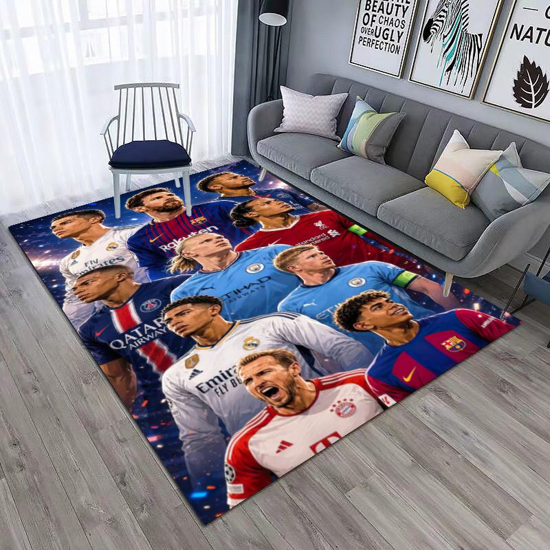 players Lamine Yamal and Erling Haaland, Vinicius Junior and Kylian Mbappé carpet is suitable for living room and bedroom office decorative carpet L1