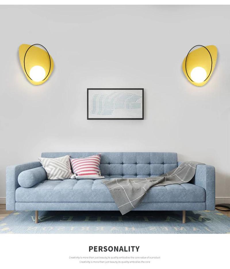 Gold LED Wall Lamp 5W Bedroom Night Studio Balcony LED Wall Lamp (Warm Light)