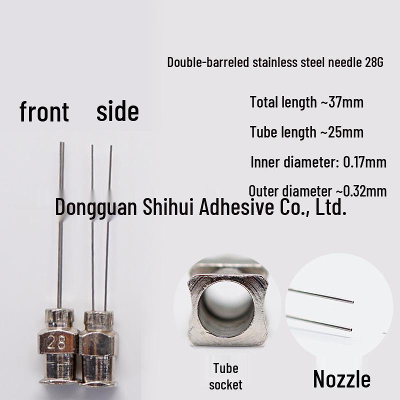 Stainless Steel 37mm Double-Tube Glue Dispensing Needle Valve