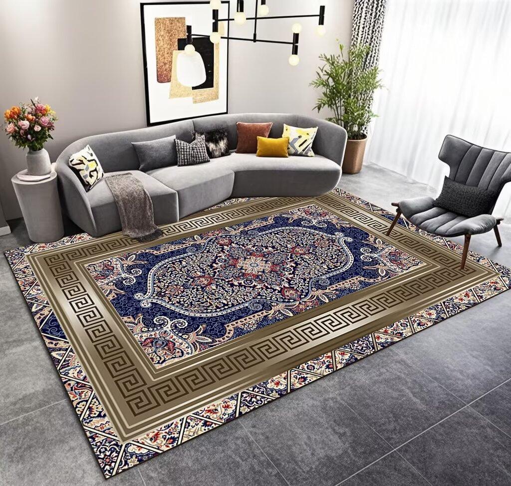 Großer Wohnzimmer Anti-Rutsch-Teppich Anpassbarer Gaming-Raum Dekorations-Teppich Weiche Raumdekoration Heimmatten Fussel-frei Einfache Reinigung