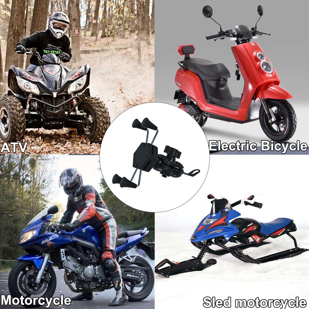 Handyhalter aus Aluminiumlegierung Motorrad Fahrrad Fahren Feste Handyhalterung Lenker-Handyhalterung