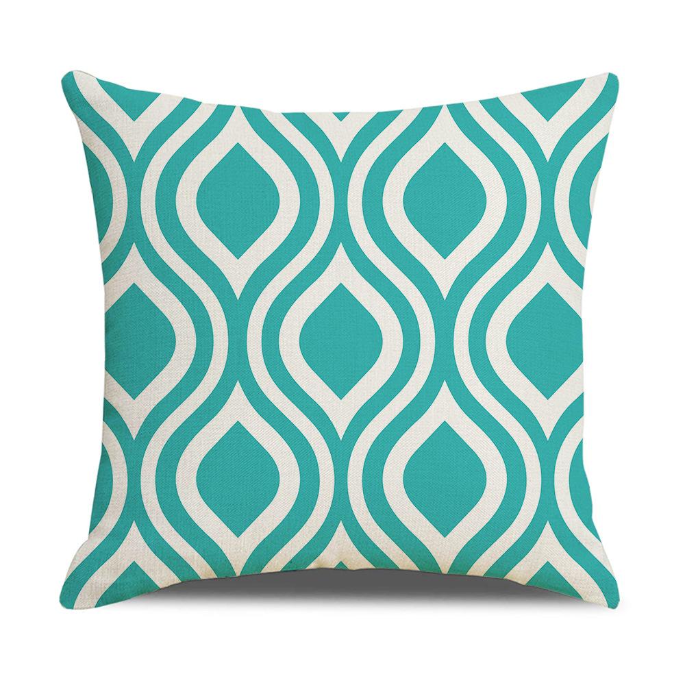 Nordic Geometric Decorative Pillow Sofa Cushion Cover Modern Home Decor Square Pillowcase Peach Skin Pillowcase