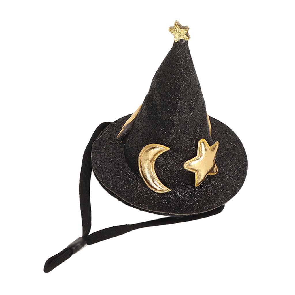 Hamster Hat Moon Star Pattern Small Animal Pet Top Hats with Adjustable Chin Strap for Turtles