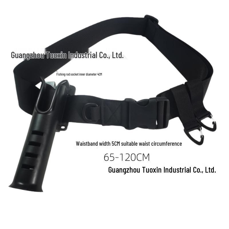 Multifunctional Fishing Belt with Rod Holder and Lure Waist Support Rod Holder