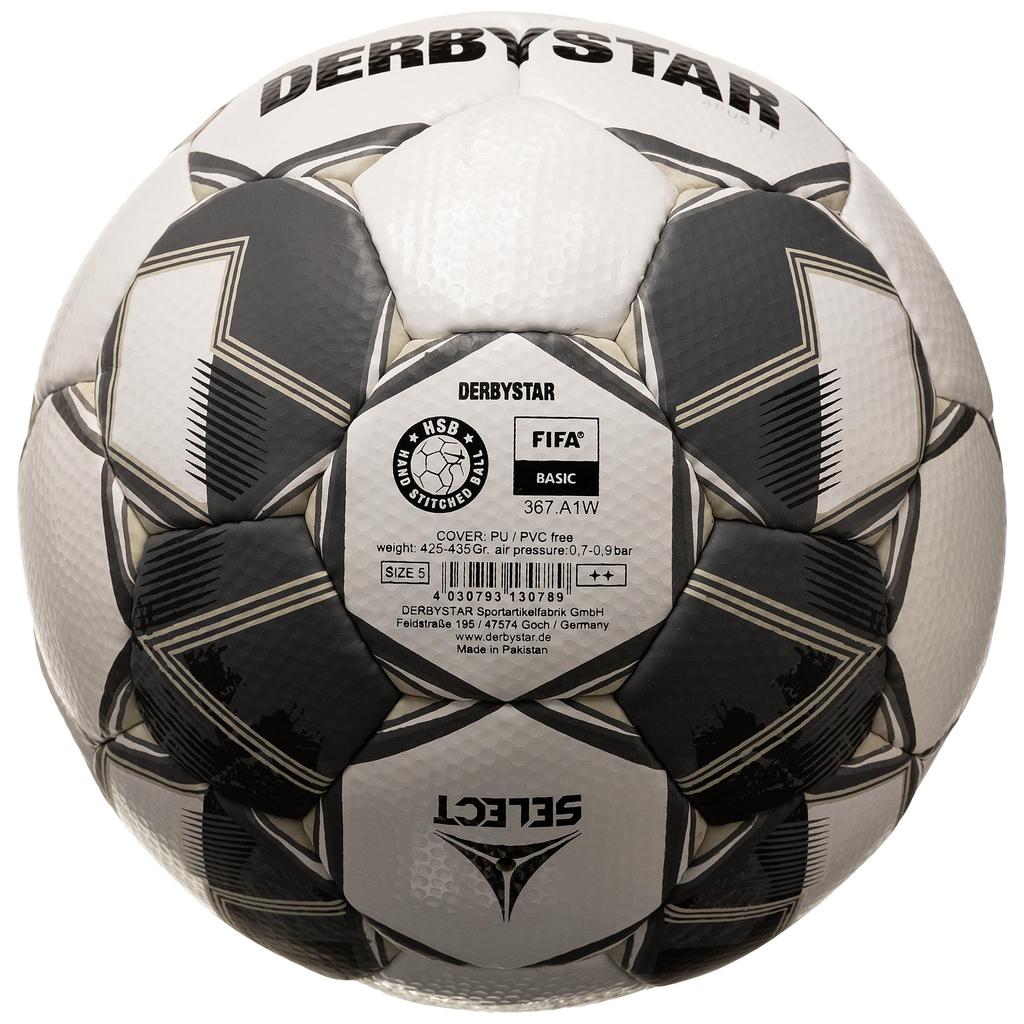 DERBYSTAR APUS TT V23 FIFA Basic Soccer Size for Junior High and Adults Ball, 5, White/Black, High, School,
