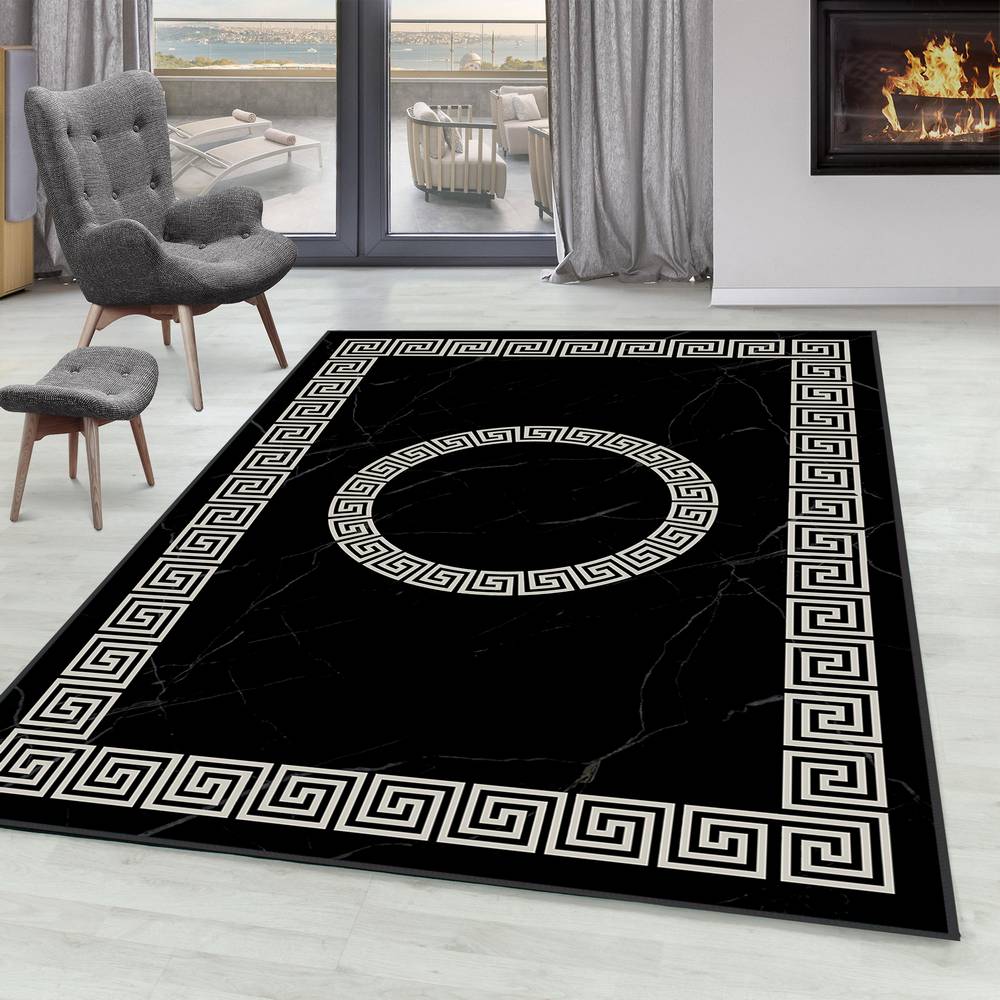 

Домашний моющийся ковер с принтом Eliana LNA0289-SD529 50x80 чёрный