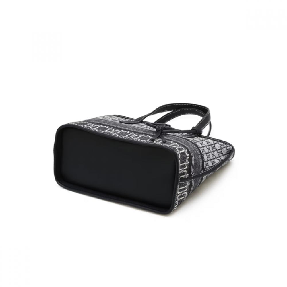 Daks Navy Dd Logo Leather Tote Bag Dcba6e801n2