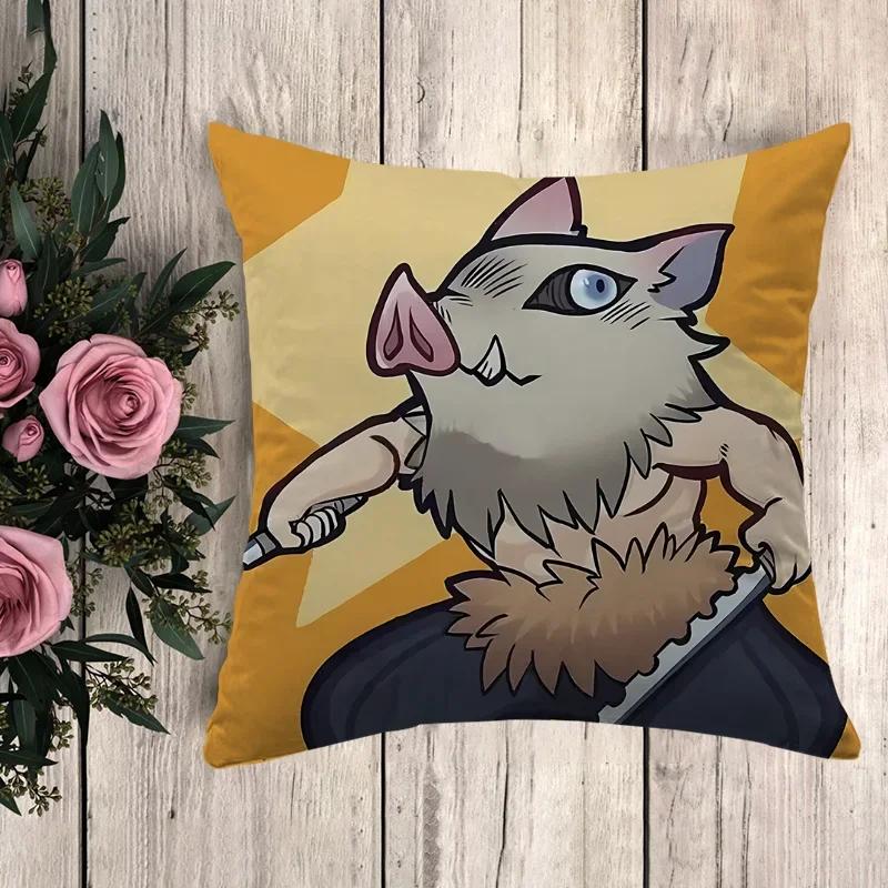 Kissen Demon Slayer Dekorative Kissenhülle Kissenbezug x Kissenbezüge Herbstdeko Sofakissen Bezüge für Bettkissen