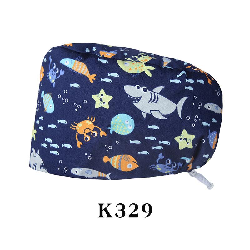 Fashionable Digital Printed Medical Hats for Women Men Breathable Soft Nursing Caps TOOTH Pet Clinic Surgical Scrubs Hat