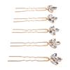 5 Stück Strass Haarnadeln Weiß Vintage Haarnadeln Funkelnde Leichte Haarnadeln für Braut Hochzeit Frauen Mädchen