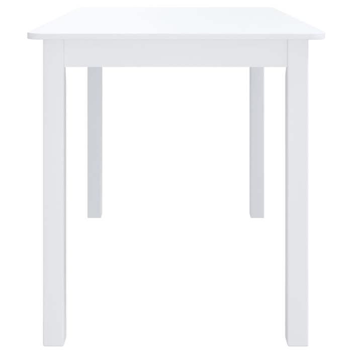 Maison Exclusive - Table à manger Blanc 114x71x75 cm Bois d'hévéa massif