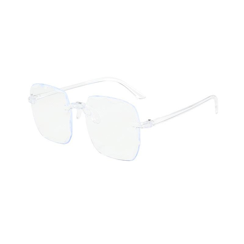Frameless Sunglasses Fashion Trend Sunglasses Women'S Big Face Thin Sunglasses Square Glasses