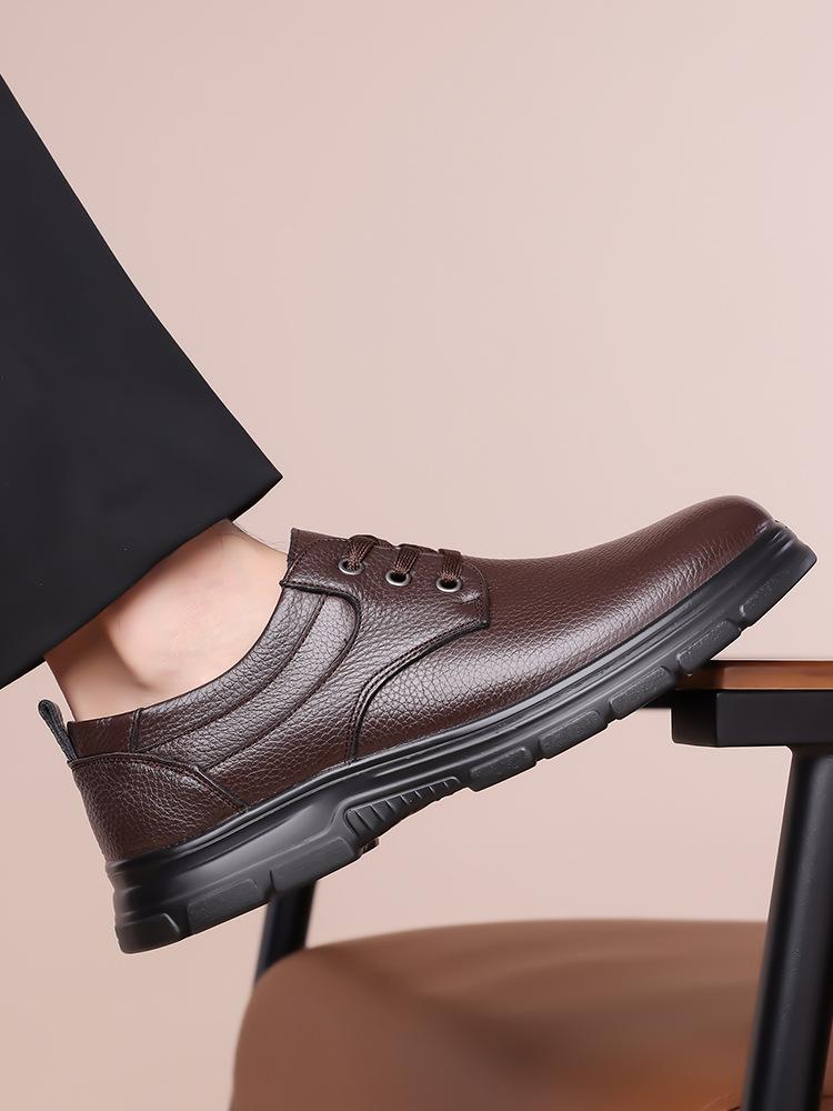 First Layer Cowhide Business Casual Leather Shoes Men's Leather Non-slip Shoes