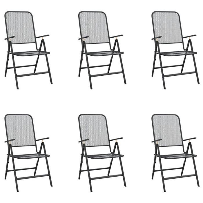 VidaXL 7-piece Garden Dining Set Anthracite Metal Mesh 3211822