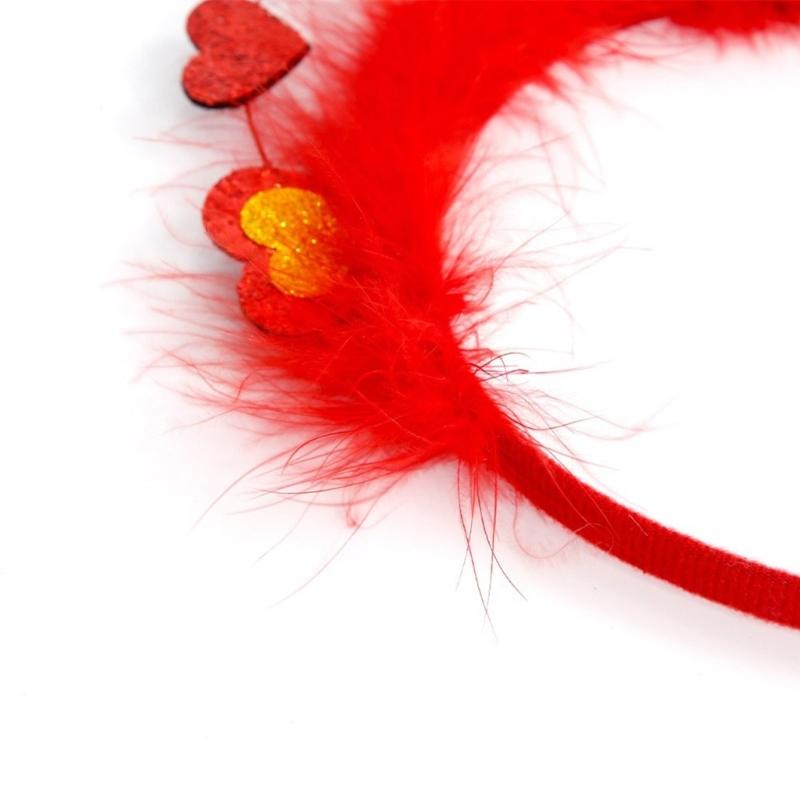 Shimmering Love Heart Hairhoop Glitters Hairband for Adult Teens Party Gathering Headwear Valentines Festival Accessory