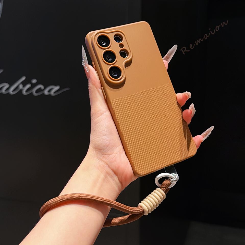 Strap Dot Phone Case for Samsung Galaxy S26 S23 S24 S25 FE Ultra Plus A57 A17 A16 A56 A36 A55 A53 Shockproof Protector Cover