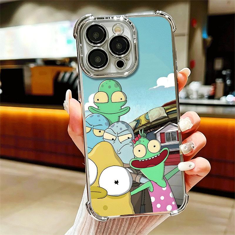 

S-Solar O-Opposites Pupa Soft Phone Case For iPhone 15 16 17 Air 14 Pro Max 16E Plus 13 12 Mini Plating Anti-Fall Fundas iPhone 13 Pro