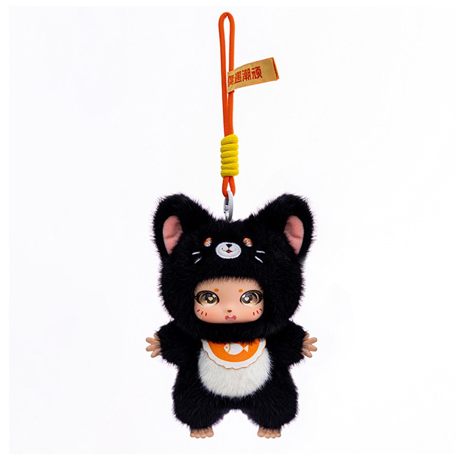 

Мультяшная милая кукла плюшевая игрушка брелок маленькая подвеска чёрный