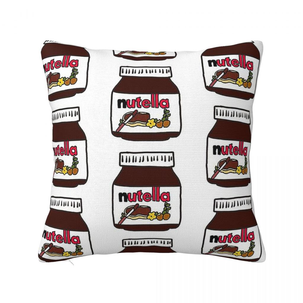 Federa Cuscino Quadrata Nutella Copricuscino Poliestere Decorazione Cuscino Cuscino Decorativo per Casa Divano