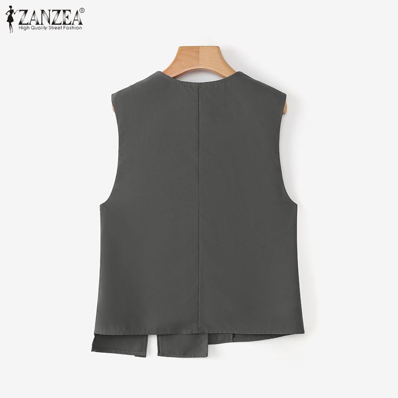 ZANZEA Women Casual V-Neck Summer Sleeveless Vest Tops