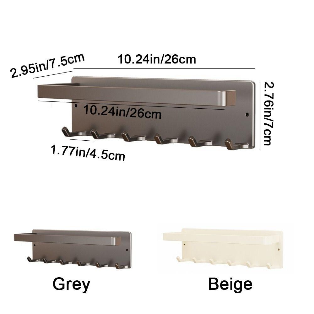 Carbon Steel Magnetic Paper Towel Holder Nail Free Wall Mounted Refrigerator Magnetic Shelf with Hook Space Saving