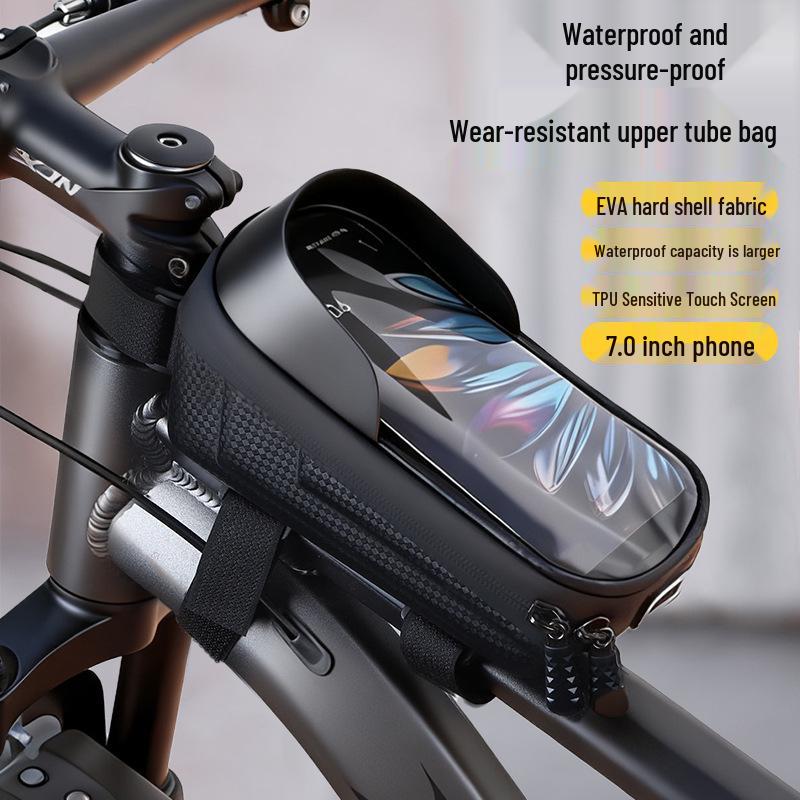 Waterproof Bicycle Top Tube Bag - Mountain Bike Handlebar & Mobile Phone Bag, Saddle Bag, Cycling Gear