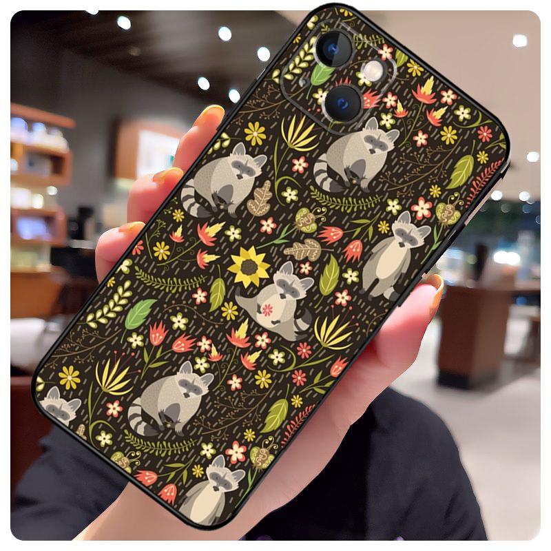 Funny Little Raccoon Case For iPhone 14 Pro Max 16 15 11 12 13 17 Pro Max Mini 15 16 Plus 16e 17 Air Phone Cover