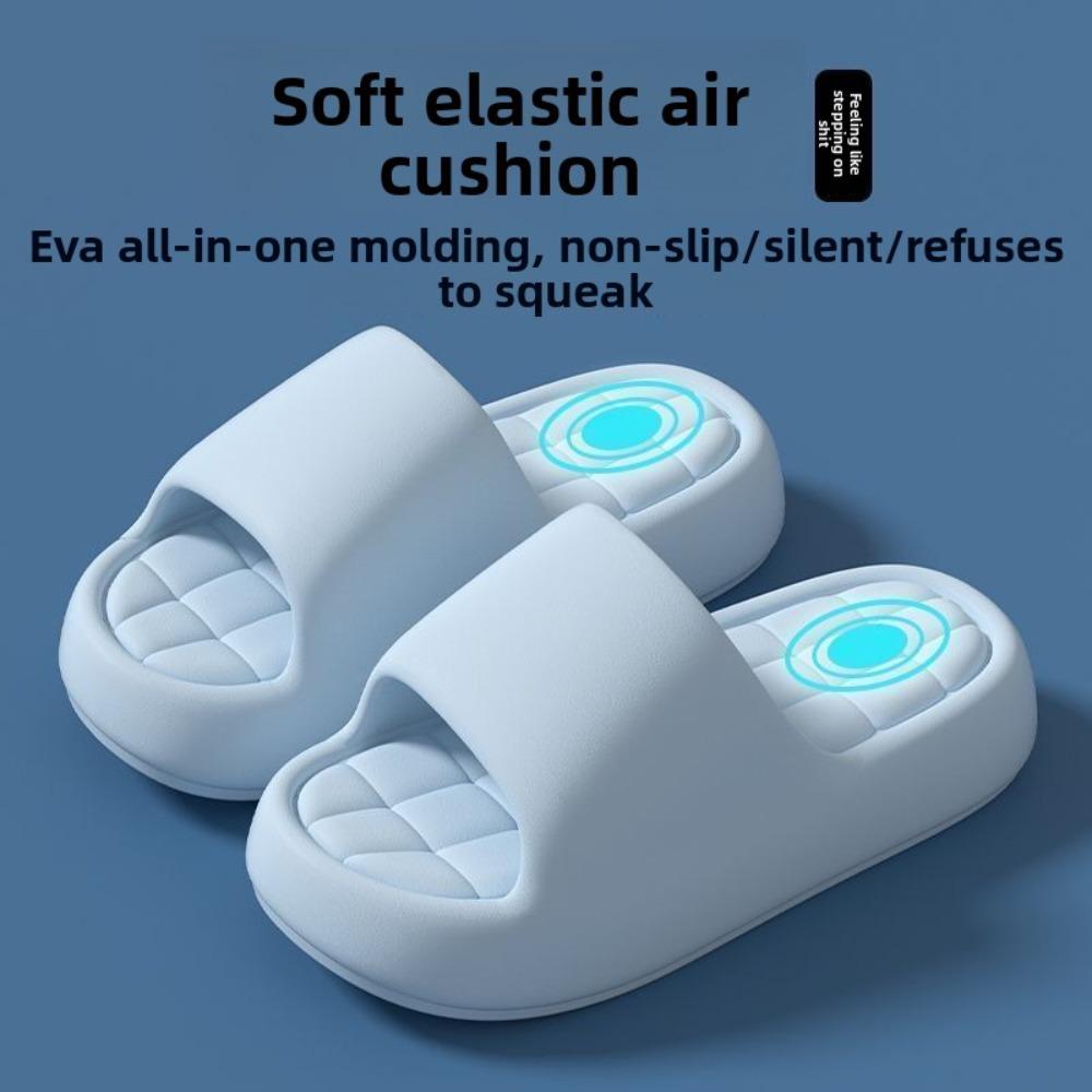 Women's EVA Thick Sole Slippers, Summer Anti-slip Bathroom Slides, Breathable Odor Proof Indoor Outdoor Shoes
