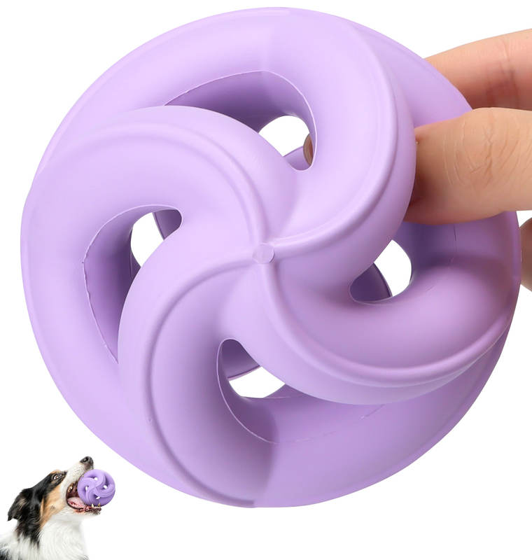 Durable Natural Rubber Indestructible Puzzle Dog Chew Toy Bite Resistant Outdoor Molar Play Toy Perfect for Aggressive Chewers