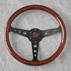 Universal Heritage Indy Wood Grain Steering Wheel 14inch Classic Racing Sports Car Steering Wheel