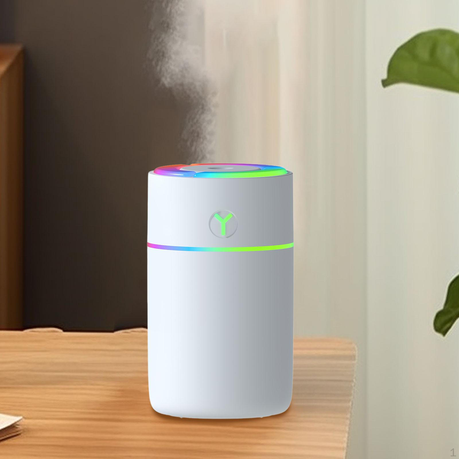 

Компактный настольный увлажнитель воздуха с успокаивающей ночной подсветкой для использования в офисе и дома белый