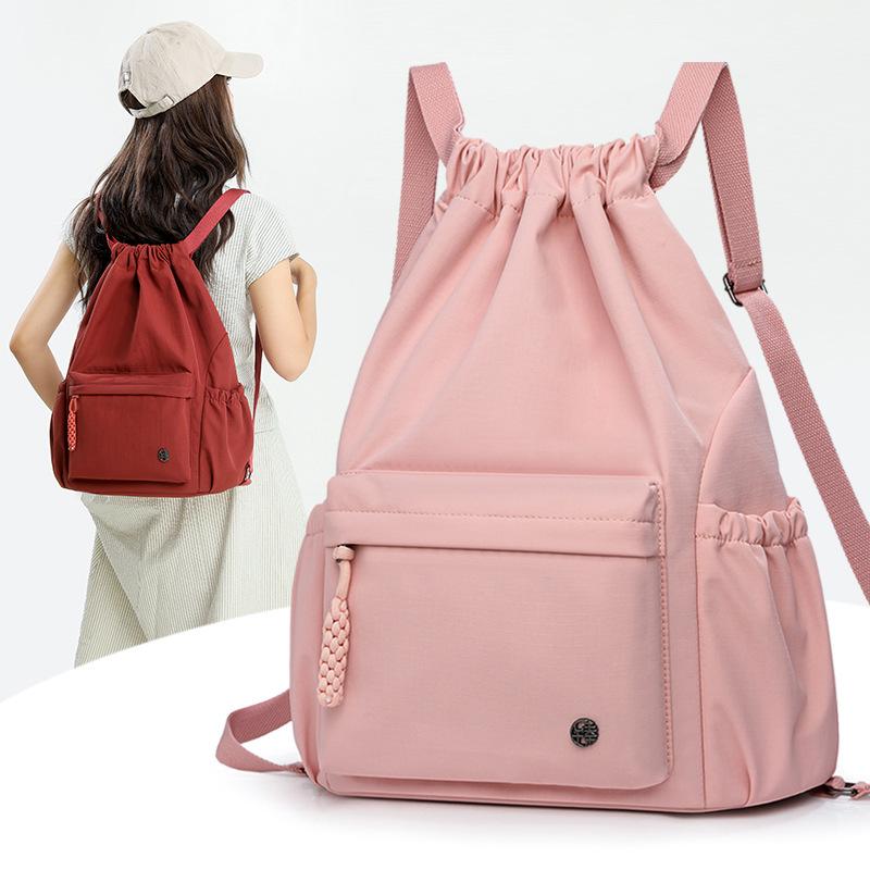 Waterproof Drawstring Pocket Women's Sports Backpack Travel Backpack
